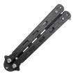 Nóż motylkowy Balisong Black z klipsem - 3
