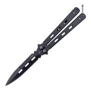 Nóż motylkowy Balisong BSH Black z klipsem