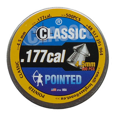 Śrut CLASSIC POINTED moletowany kal. 4,5mm (500szt.)