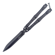 Nóż motylkowy Balisong BSH Skull Black