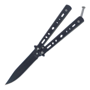 Nóż motylkowy KANDAR Black Balisong Rhombus 