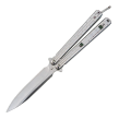 Nóż motylkowy Balisong Silver z klipsem - 2