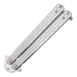 Nóż motylkowy Balisong Silver z klipsem - 3