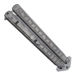 Nóż motylkowy Balisong Silver z klipsem (NM51) - 4