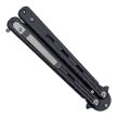 Nóż motylkowy Balisong Black z klipsem (NM48) - 4