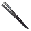 Nóż motylkowy Balisong Black z klipsem - 2