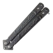 Nóż motylkowy Balisong Black z klipsem - 3