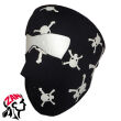 Maska ZanHeadgear Full Face Skull & Crossbones White (WNFM112W)